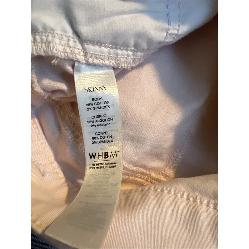 White House Black Market Blush Pink Mid Rise Skinny Cargo Pant Stretch Utility 6 - Picture 4 of 13